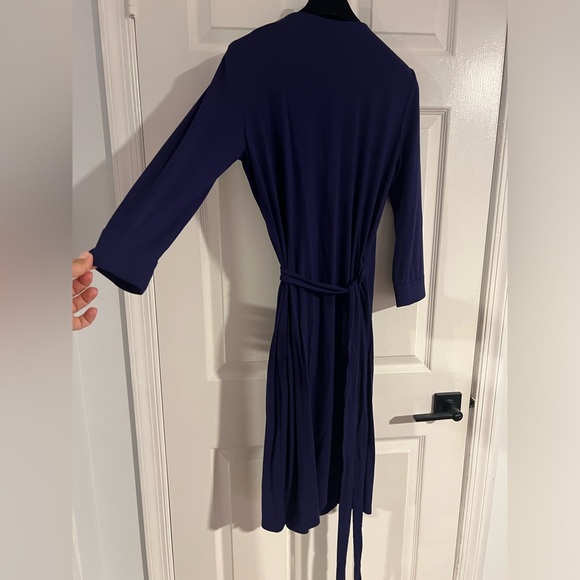 DVf Diane Von Furstenberg Julian Two Wrap Dress Midnight Blue US Size 6 EUC - Picture 4 of 15